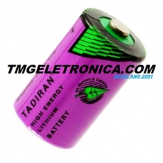 Bateria 1/2AA - Especial Alta Temperatura Lithium 3,6V, Size 1/2AA, Lithium Thionyl Chloride 3.6V Battery Size 1/2AA, High Temperature Max.130°C/ 266 °F - Battery NOT Rechargeable - Batt Tadiran Size 1/2AA - High Temperature 125ºC max.130°C / (257*F)